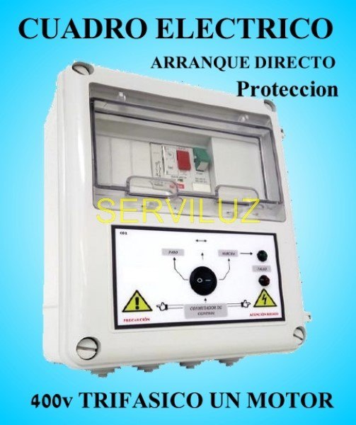 Cuadro Eléctrico Protección Bombas Trifásico 7.50 HP CSD-408 + Relog Analogico